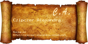 Czipczer Alexandra névjegykártya