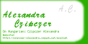 alexandra czipczer business card